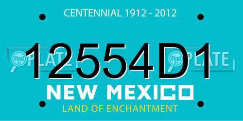 12554D1 New Mexico License Plate