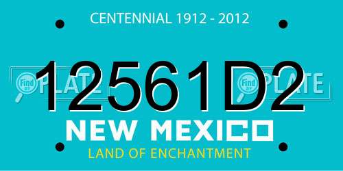 12561D2 New Mexico License Plate