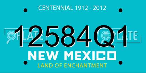 12584Q1 New Mexico License Plate