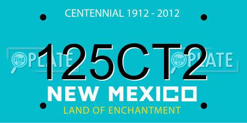 125CT2 New Mexico License Plate