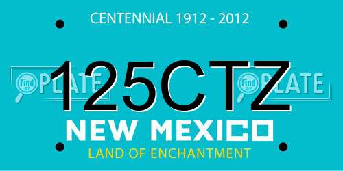 125CTZ New Mexico License Plate