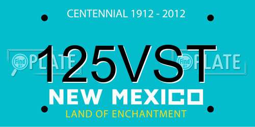 125VST New Mexico License Plate