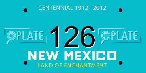 126 New Mexico License Plate