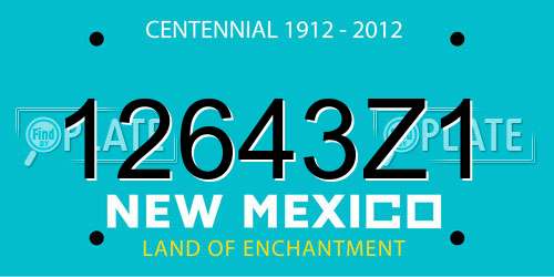 12643Z1 New Mexico License Plate