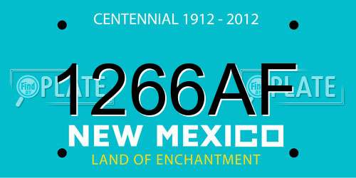 1266AF New Mexico License Plate