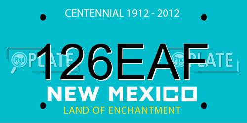 126EAF New Mexico License Plate