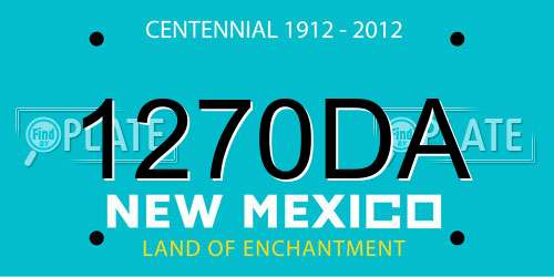 1270DA New Mexico License Plate