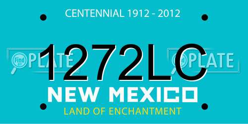 1272LC New Mexico License Plate