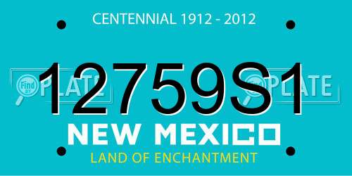 12759S1 New Mexico License Plate