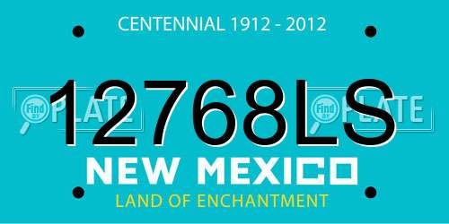 12768LS New Mexico License Plate