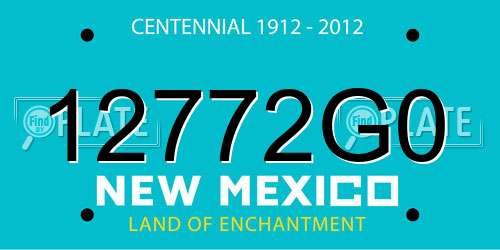 12772G0 New Mexico License Plate