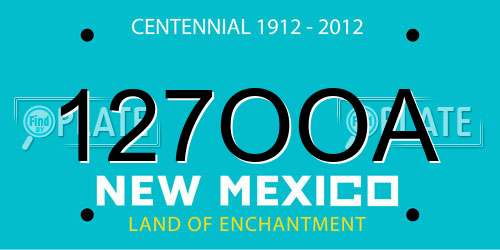 127OOA New Mexico License Plate