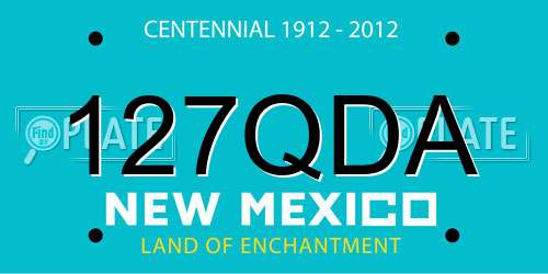 127QDA New Mexico License Plate