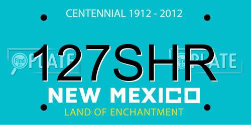 127SHR New Mexico License Plate