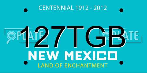 127TGB New Mexico License Plate