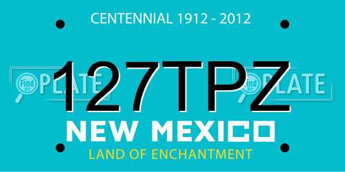 127TPZ New Mexico License Plate