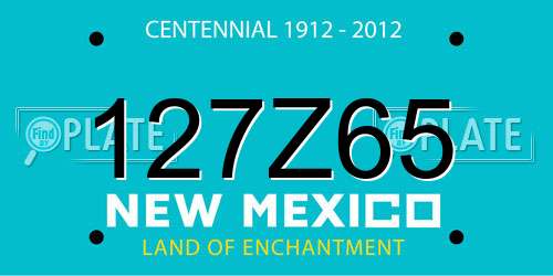 127Z65 New Mexico License Plate
