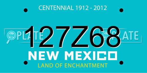 127Z68 New Mexico License Plate