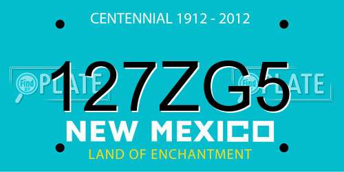 127ZG5 New Mexico License Plate
