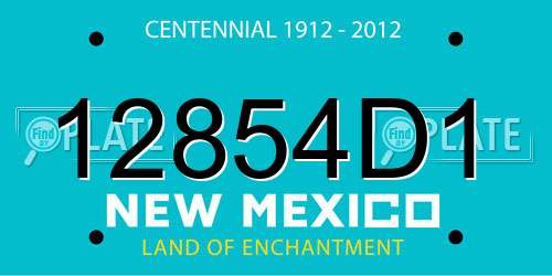 12854D1 New Mexico License Plate