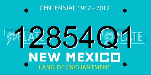 12854Q1 New Mexico License Plate