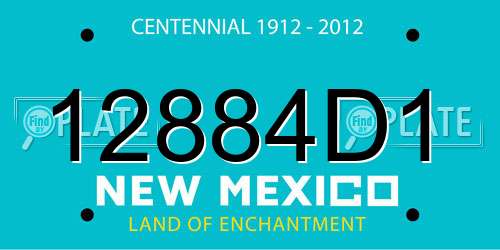 12884D1 New Mexico License Plate