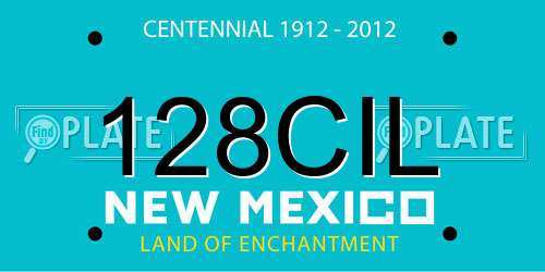 128CIL New Mexico License Plate