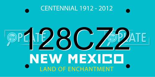 128CZ2 New Mexico License Plate