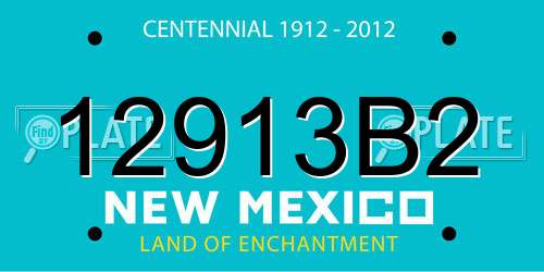 12913B2 New Mexico License Plate
