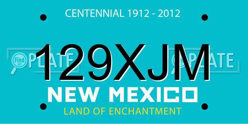 129XJM New Mexico License Plate