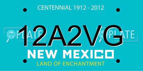 12A2VG New Mexico License Plate