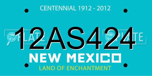 12AS424 New Mexico License Plate