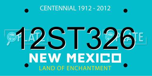 12ST326 New Mexico License Plate