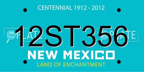 12ST356 New Mexico License Plate