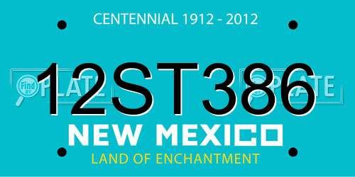 12ST386 New Mexico License Plate