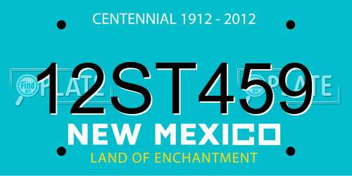 12ST459 New Mexico License Plate