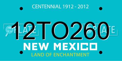 12TO260 New Mexico License Plate