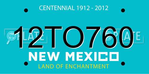 12TO760 New Mexico License Plate