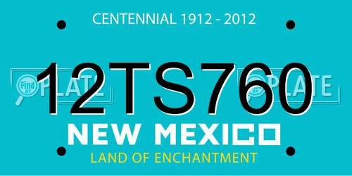 12TS760 New Mexico License Plate