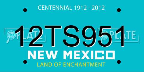 12TS951 New Mexico License Plate