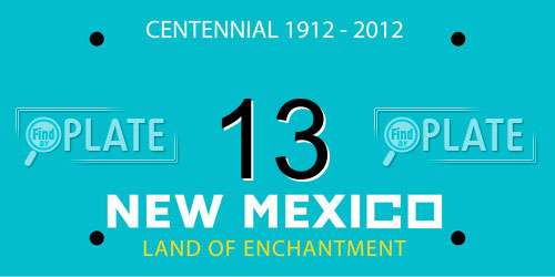 13 New Mexico License Plate