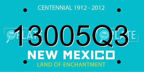 13005Q3 New Mexico License Plate