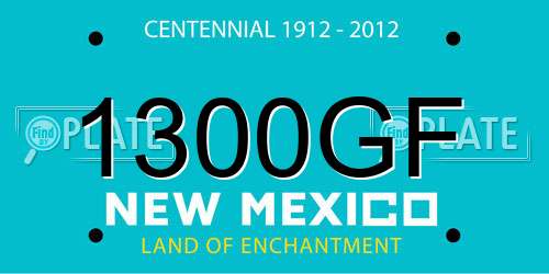 1300GF New Mexico License Plate