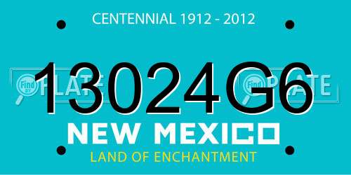 13024G6 New Mexico License Plate