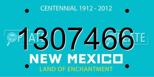 1307466 New Mexico License Plate