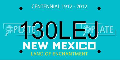 130LEJ New Mexico License Plate