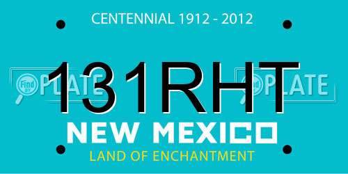 131RHT New Mexico License Plate