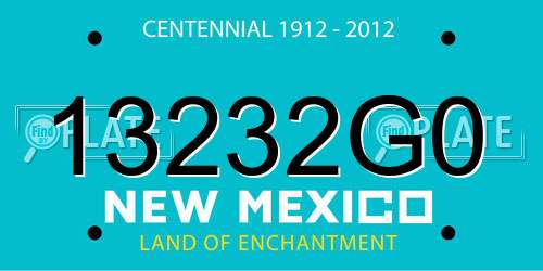 13232G0 New Mexico License Plate