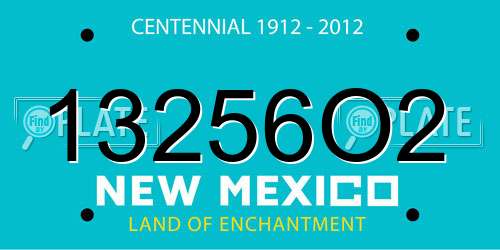 13256O2 New Mexico License Plate