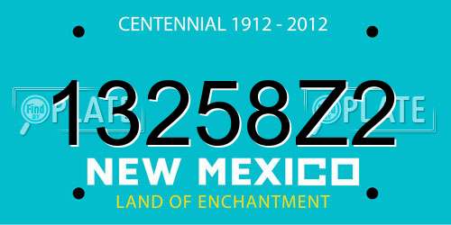 13258Z2 New Mexico License Plate